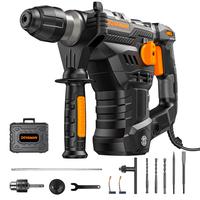 DOVAMAN RH15A 1-9/16'' SDS-Plus Rotary Hammer Drill, 4 Functions in One Knob, Safety Clutch, 6 Speeds, 4350BPM / 900RPM, Fit ...