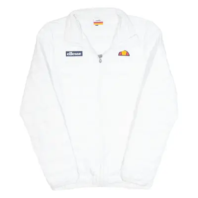 ELLESSE Lightweight Womens Puffer Jacket White UK 10