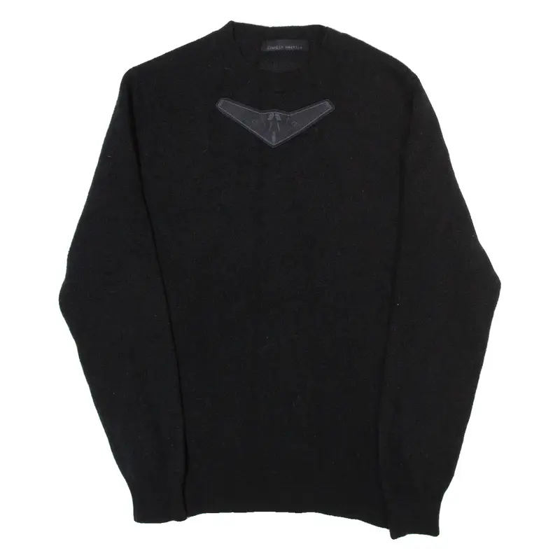 FRANKIE MORELLO Fighter Jet Womens Jumper Black Tight Knit S