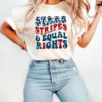 Stars Stripes And Equal Rights Shirt, Retro 4th Of July T-shirt, Liberal American Sweatshirt, Patriotic Women Gift, Feminist ...