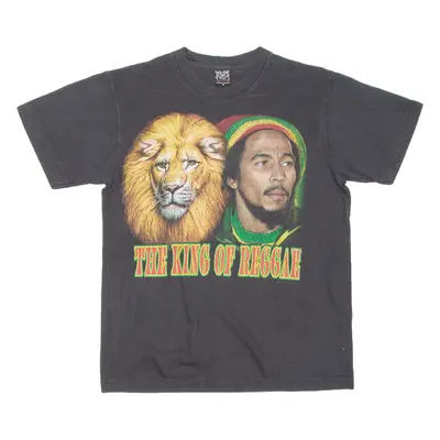 The King Of Reggae Bob Marley Mens Band T-Shirt Black M