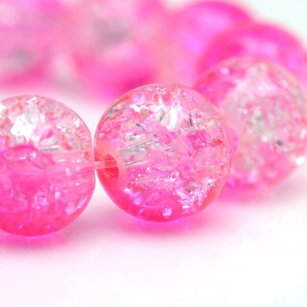 Baking Painted Crackle Glass Beads Strands