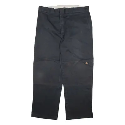 DICKIES Mens Trousers Black Loose Straight W38 L32