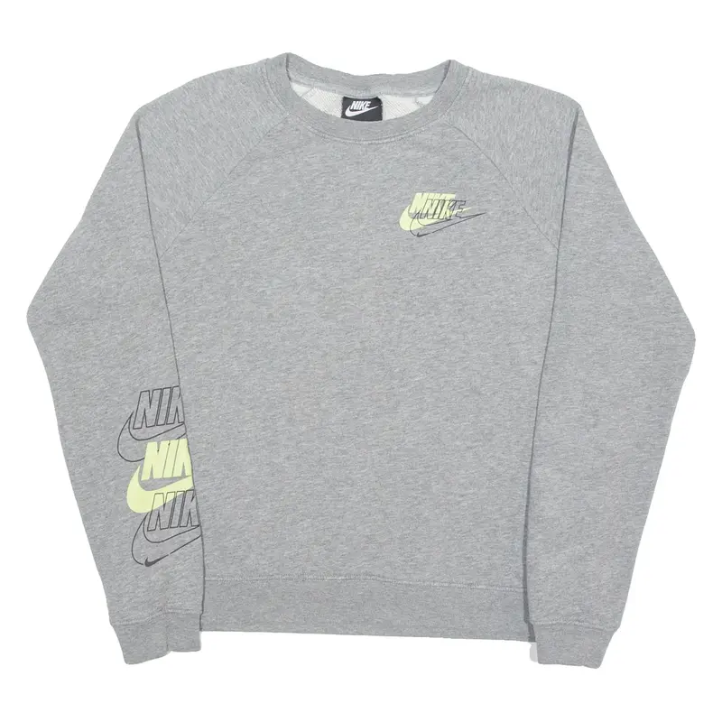 NIKE Mens Sweatshirt Grey Crew Neck S