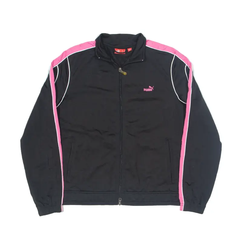 PUMA Track Jacket Black Colourblock Womens UK 14