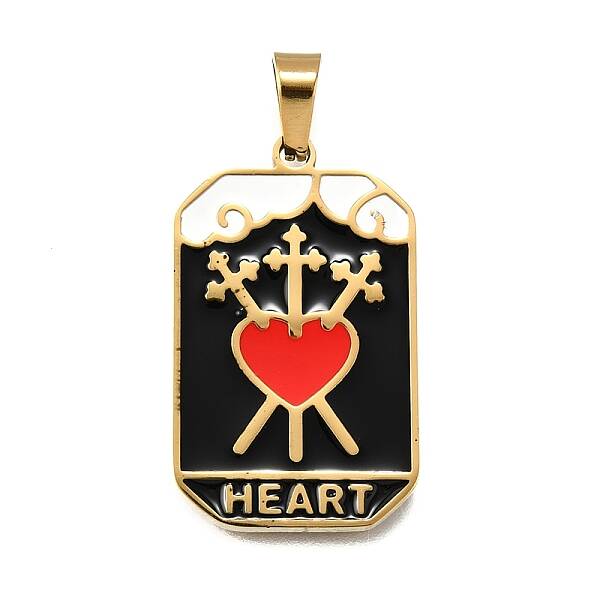 Tarot 304 Stainless Steel Enamel Pendants