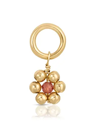 One Love Flowercita Birthstone Charms | Month/Gemstone: January - Garnet | Metal Color: Gold