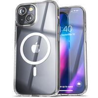 For Apple iPhone 16 15 Plus 15 14 13 Mini 12 11 Pro Max Case Shockproof Transparent Slim Clear Cover Compatible With MagSafe