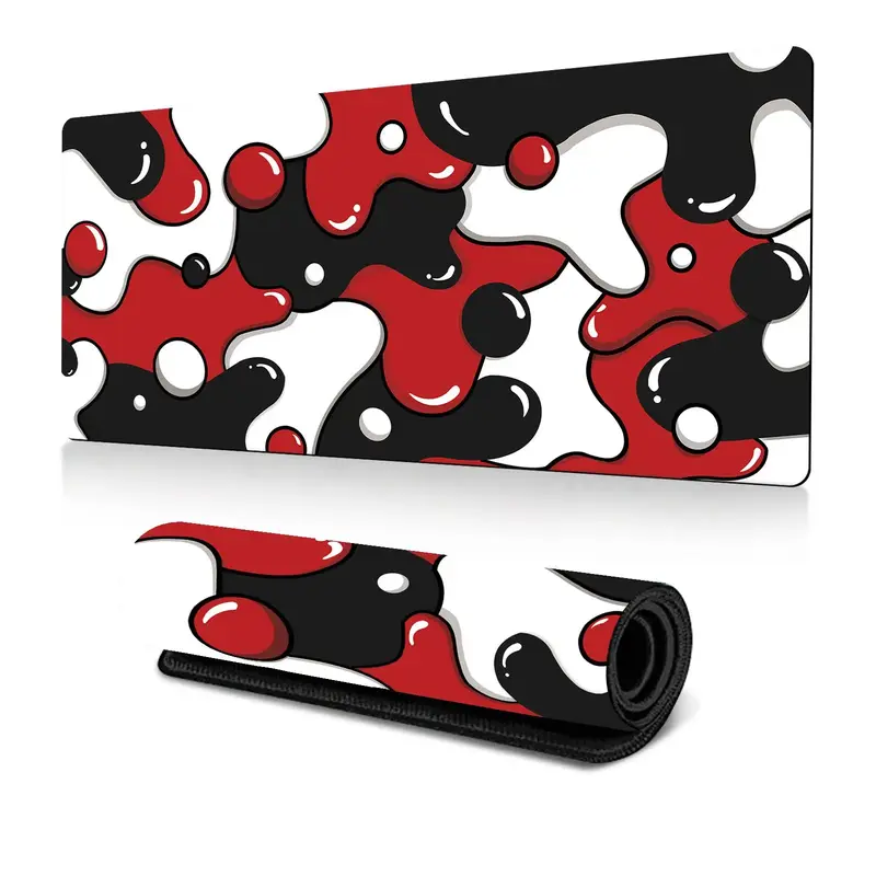 Ultra Large Computer Mouse Pad, Colored Water Ripple Print Computer Keyboard Mousepad, PC Gamer Laptop Desk Mat for Home & Of...