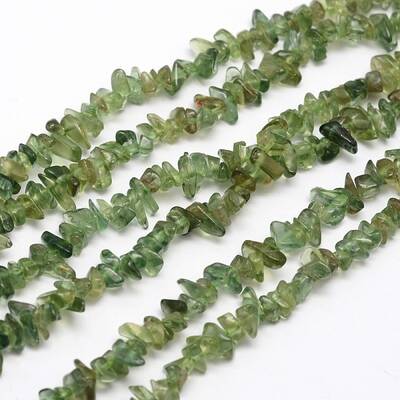 Chips Natural Green Apatite Beads Strands