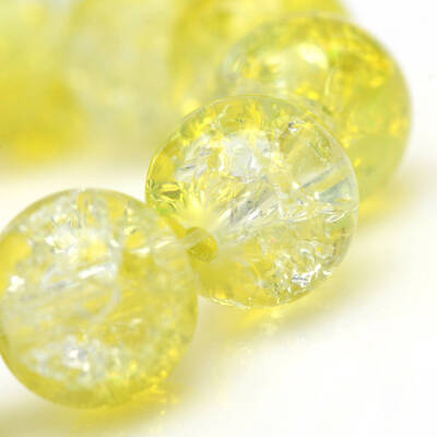 Baking Painted Crackle Glass Bead Strands