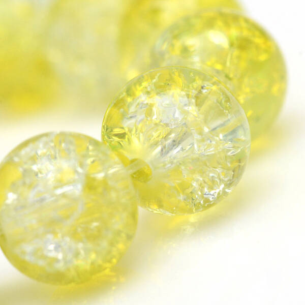 Baking Painted Crackle Glass Bead Strands