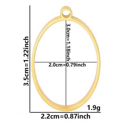 Stainless Steel Open Back Bezel Pendants
