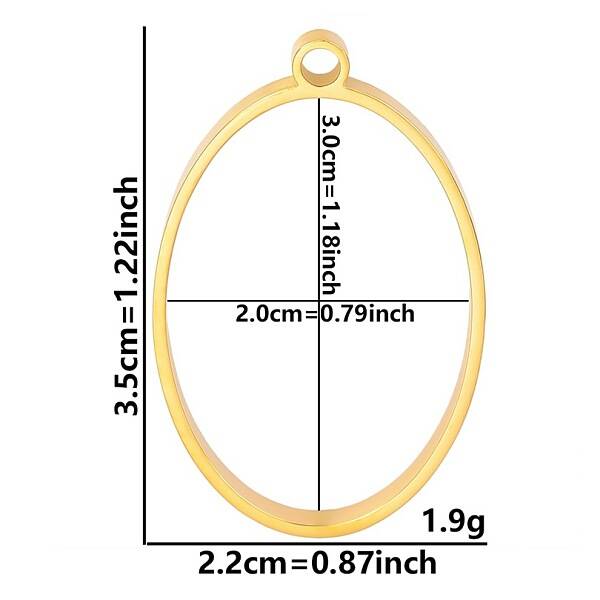 Stainless Steel Open Back Bezel Pendants