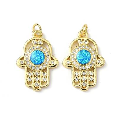 Brass Micro Pave Cubic Zirconia Pendants