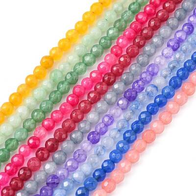 Natural White Jade Beads Strands