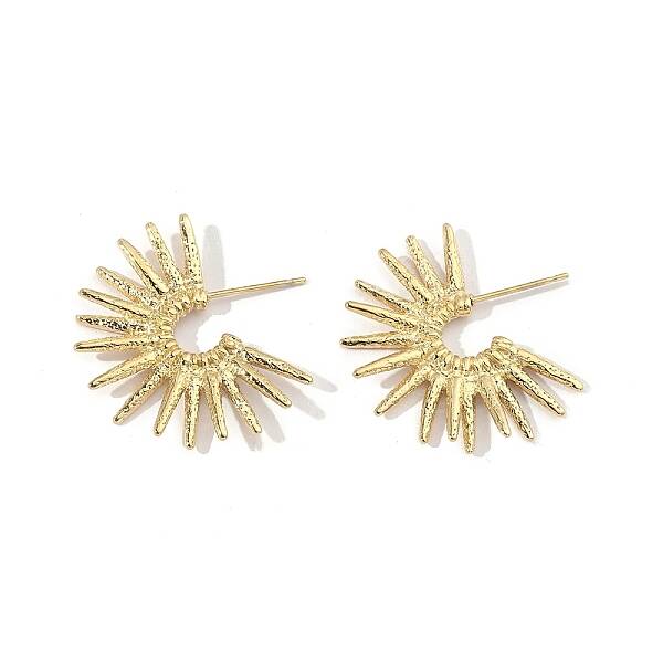 201 Stainless Steel Sun Stud Earrings