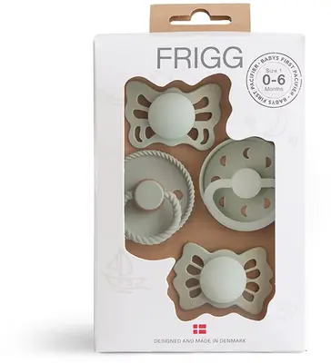 FRIGG Baby's First Pacifier Moonlight Sailing pacifier Sage