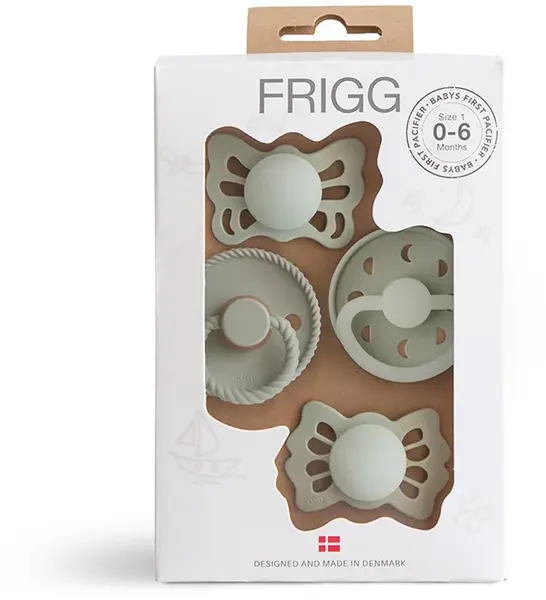 FRIGG Baby's First Pacifier Moonlight Sailing pacifier Sage