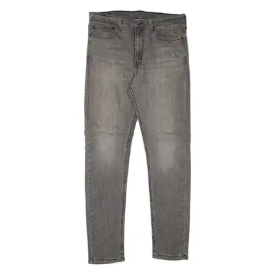 LEVI'S 510 Jeans Mens Grey Slim Skinny Stone Wash W34 L34