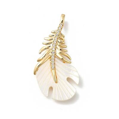 Brass Micro Pave Cubic Zirconia Pendants