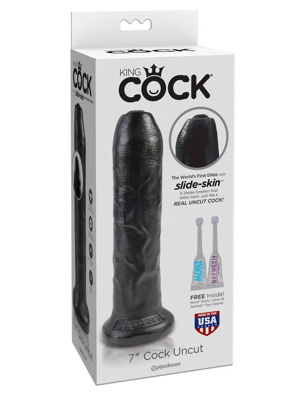King Cock 7 Uncut - Black