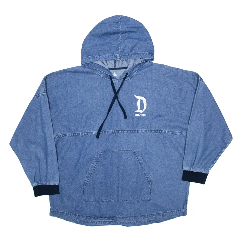 DISNEY Womens Pullover Jacket Blue Hooded XL