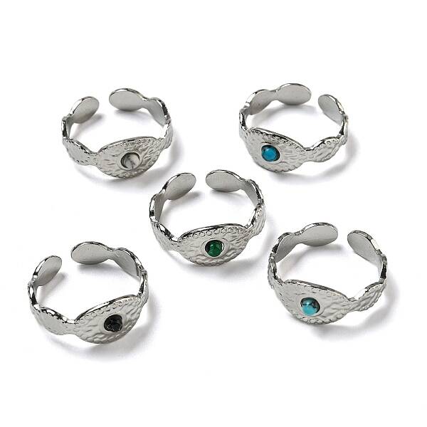 Oval 304 Stainless Steel Open Cuff Rings