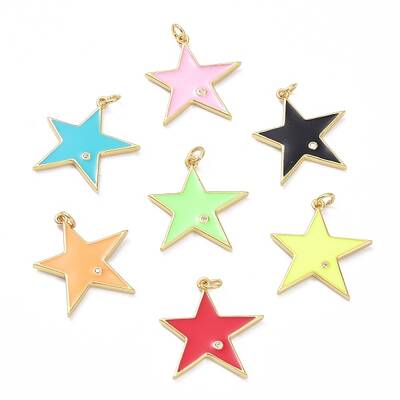 Brass Micro Pave Cubic Zirconia Pendants