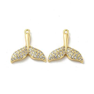 Brass Micro Pave Cubic Zirconia Pendants
