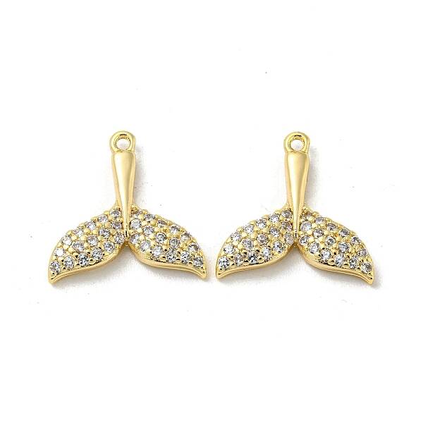 Brass Micro Pave Cubic Zirconia Pendants