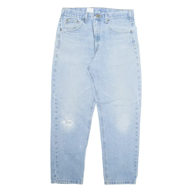 CARHARTT Womens Jeans Blue Regular Straight Stone Wash W34 L30