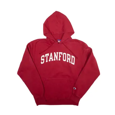 CHAMPION Stanford University USA Hoodie Red Pullover Mens M