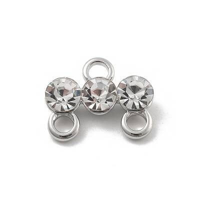 Brass Micro Pave Clear Cubic Zirconia Chandelier Components Link