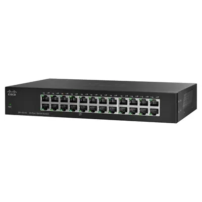 Cisco SF110-24-NA | Small Business 110 Series SF110-24 24 x RJ-45 Ports 10/100Base-TX Layer 2 Unmanaged Rack-mountable Fast E...