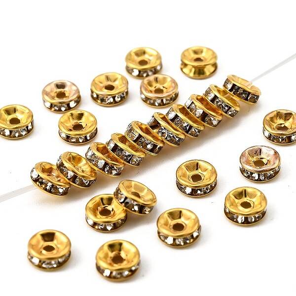 Iron Crystal Rhinestone Spacer Beads