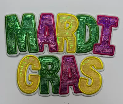 Iron On Patches For Mardi Gras Party Theme Patches 10inch