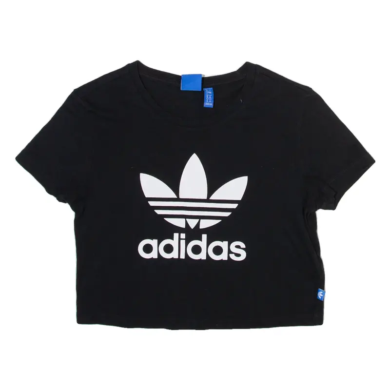 ADIDAS ORIGINALS Womens T-Shirt Black UK 8