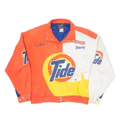 CHASE AUTHENTICS Nascar Winston Cup Tide Bomber Jacket Red 90s Colourblock Mens L