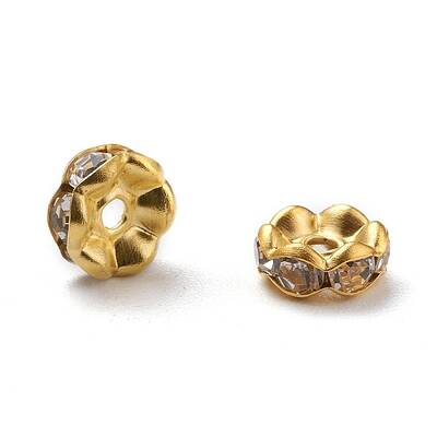 Iron Rhinestone Spacer Beads
