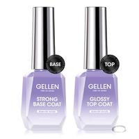 Gellen Gel Base and Top Coat, 18ml – Glossy Top Coat Nail Polish Anti-Scratch, No Sanding Base Coat Manicure Nailcare