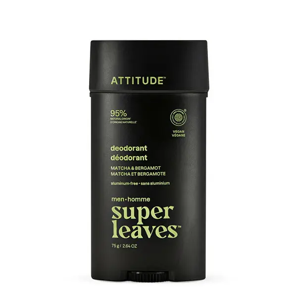 Attitude Deodorante Naturale Per Uomo Super Leaves Matcha & Bergamot (Deodorante) 75 G