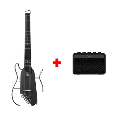 Donner HUSH™ I Acoustic-Electric Travel Guitar - Maple Black / Guitar+5W Amplifier