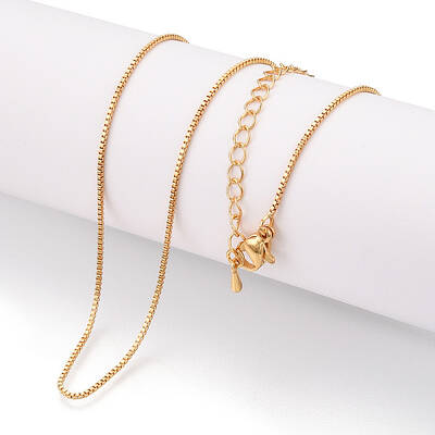 Brass Box Chains Necklaces