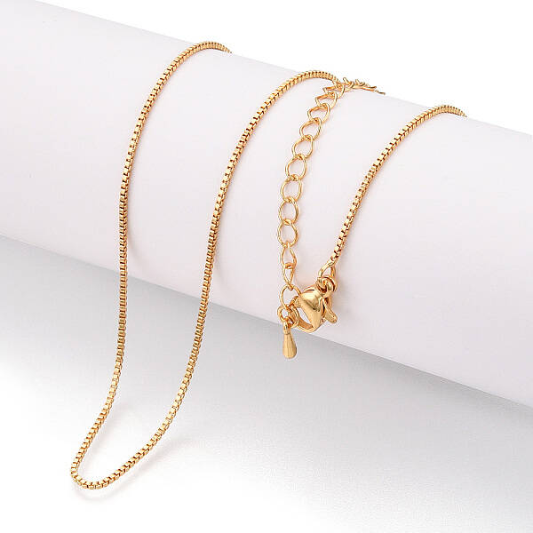 Brass Box Chains Necklaces