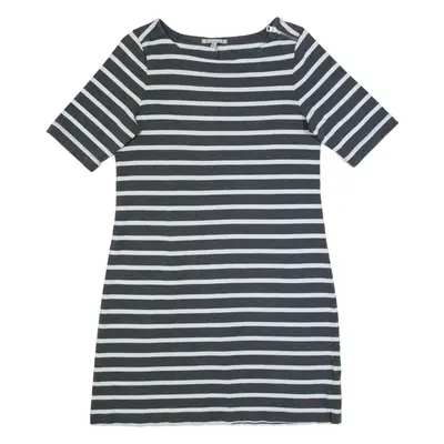 GAP Womens T-Shirt Dress Grey Striped Short Sleeve Knee Length M