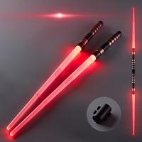 New Plastic Lightsabers Monochrome Red or Blue Lights with Strike Sound, 1 Count/2 Counts 2 in 1 LED Lightsabers Toys, Neon R...