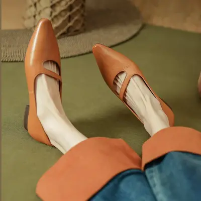 CHIKO Gracelynn Square Toe Block Heels Pumps Shoes