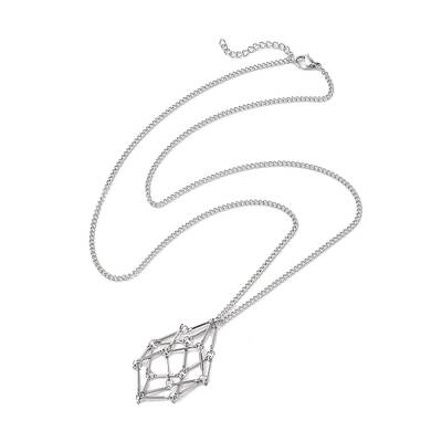 Non-Tarnish Stainless Steel Macrame Pouch Empty Stone Holder for Necklace Makings