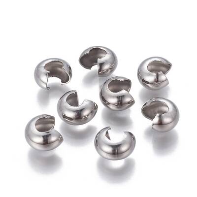 Tarnish Resistant 304 Stainless Steel Crimp Beads Covers